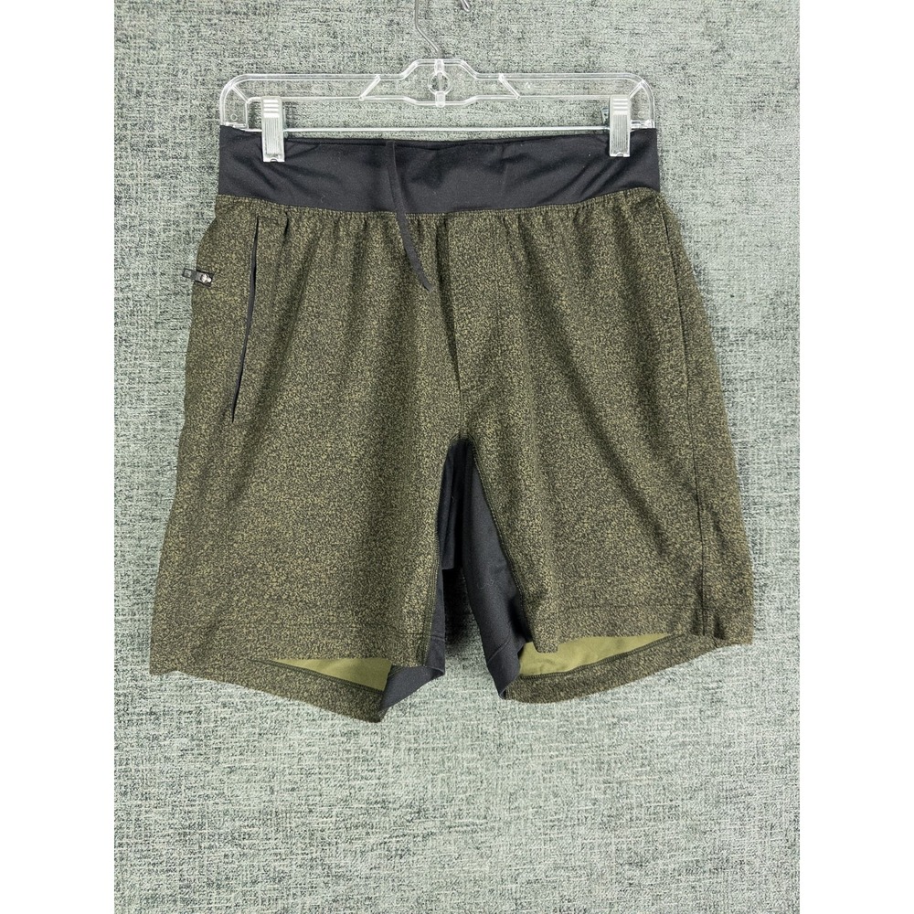 Lululemon‎ Pace Breaker Shorts Mens Olive Black Speckle Sz S Line Athletic